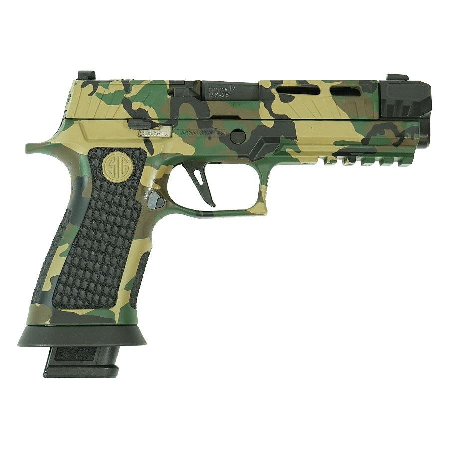 Unleash Tactical Precision with the Sig P320 Spectre Comp 9mm Woodland Camo