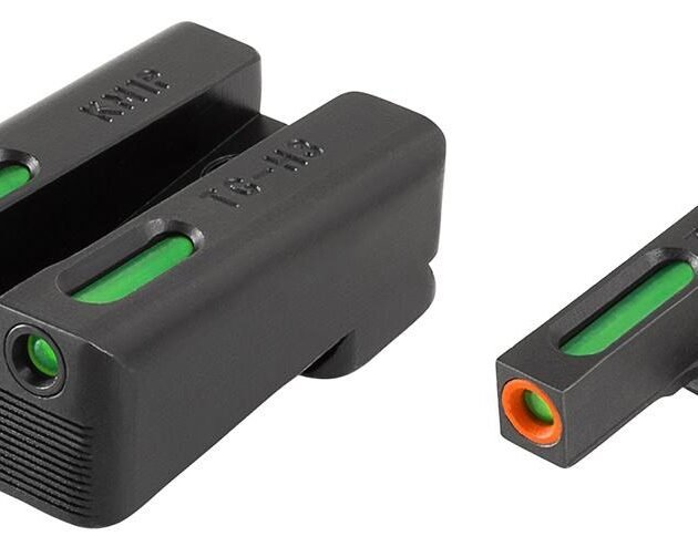 Truglo TFX Pro Tritium/Fiber-Optic Day/Night Sights Fit Kimber 1911 models w/ FIXED REAR SIGHT - Orange Outline Front/Rear Green