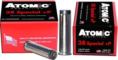 ATOMIC 38 SPECIAL +P 148GR WC - UP-SIDE DOWN 20RD 10BX/CS