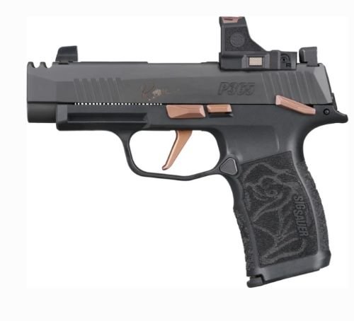 SIG P365 XL COMP 9MM 3.1" - W/ROMEO RS(2)12RD ROSE KIT BLK