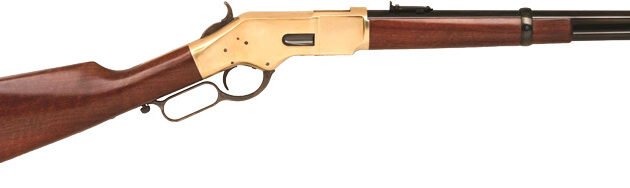 CIMARRON 1866 YELLOWBOY 45LC - 16" BRASS/BLUED WALNUT
