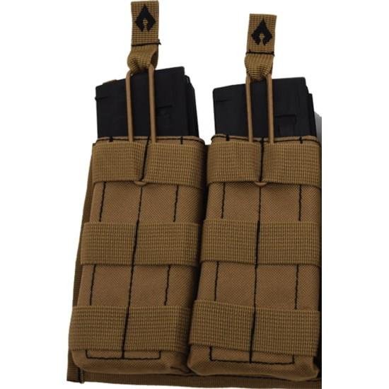 Advance Warrior Solutions Open Top Double Mag Pouch Tan