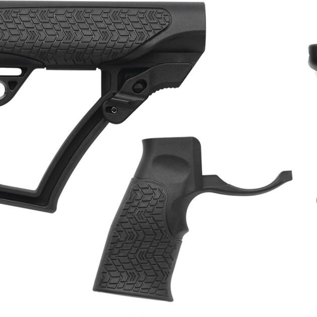 Collapsible Buttstock Pistol Grip & Vertical Foregrip Combo BLK