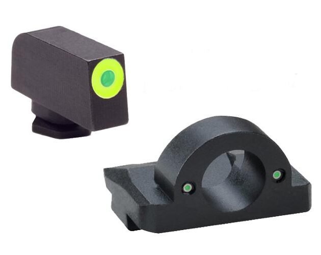 Ameriglo Ghost Ring Night Sight Set for Glock Models 17.19.26 - Green Outline