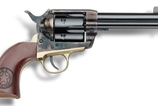 Pietta 1873 US Marshall Handgun .357 Mag/9mm Luger 6rd Capacity 4.75" Barrel Engraved Walnut Grips