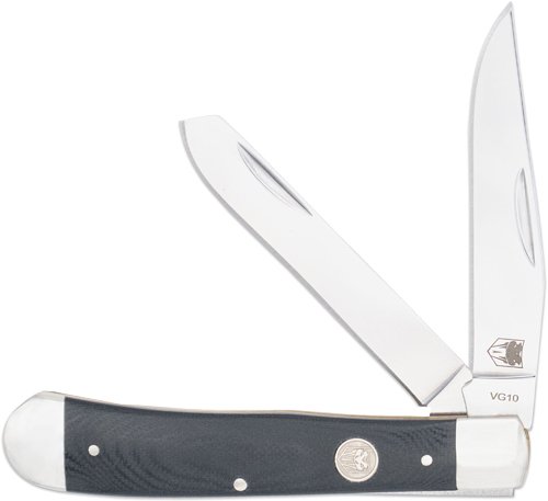 COBRATEC TRAPPER TWO BLADE - G-10 BLACK/SS SLIP JOINT