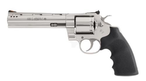 COLT GRIZZLY 357MAG 6" 6RD - POLISHED STAINLESS HOGUE GRIPS