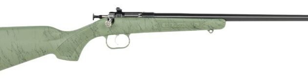 CRICKETT RIFLE G2 22LR GREEN - SYNTHETIC/GOLD WEB BLUED