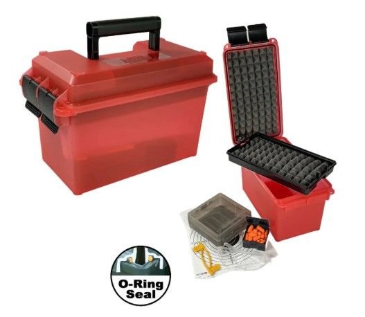 MTM PISTOL RANGE KIT O-RING - SEALED CLEAR RED