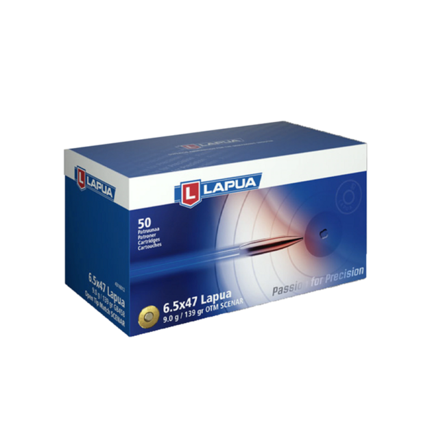 Lapua Rifle HPBT Ammo 6.5x47 139gr 2690 fps 50/ct