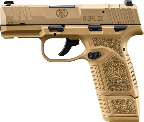 FN REFLEX MRD 9MM LUGER - 1-11RD 1-15RD FDE SAFETY