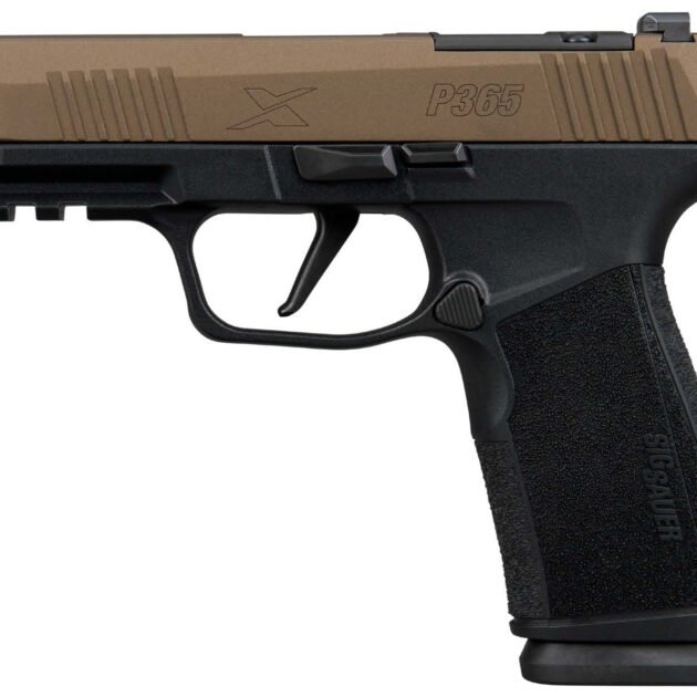 SIG P365 XMACRO 9MM 3.7 BRONZE/BLK OR 17RD