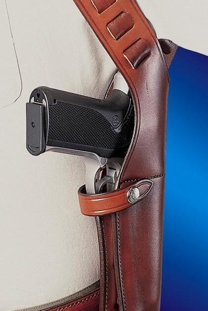 Bianchi Model X15 Vertical Shoulder Holster Sig Sauer P220 P220R Right Hand Plain Tan