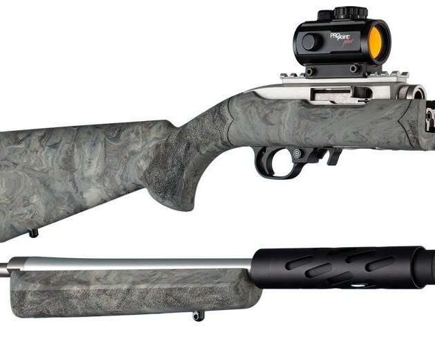 Hogue Ruger 10-22 Takedown Rub. OM Stock w/Standard Barrel Chan. Ghillie Green