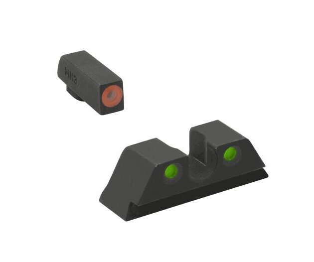Meprolight ML40220 Hyper-Bright Orange Ring Front/Green Rear Sights for Glock Models: 4243