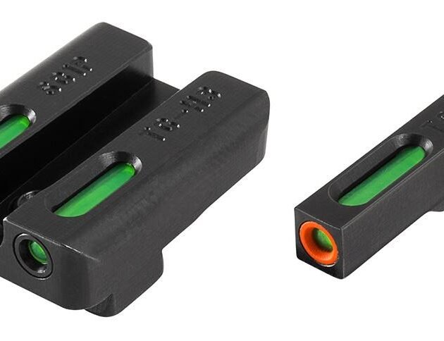 Truglo TFX Pro Tritium/Fiber-Optic Day/Night Sights Fit Sig Sauer #8 front / #8 rear - Orange Outline Front/Rear Green