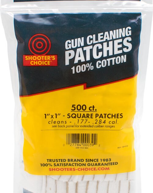 SHOOTERS CHOICE 1" SQUARE - CLEANING PATCHES 500 PACK