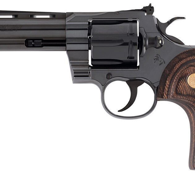 CLT PYTHON 357MAG 5 BLUED WOOD GOLD GRIP 6R