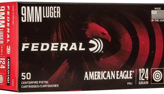 FED AMERICAN EAGLE 9MM 124GR FMJ 50/20 (2000)