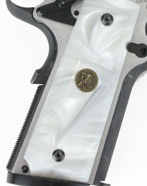 PACHMAYR GRIPS 1911 FULL SIZE - WHITE PEARL SMOOTH