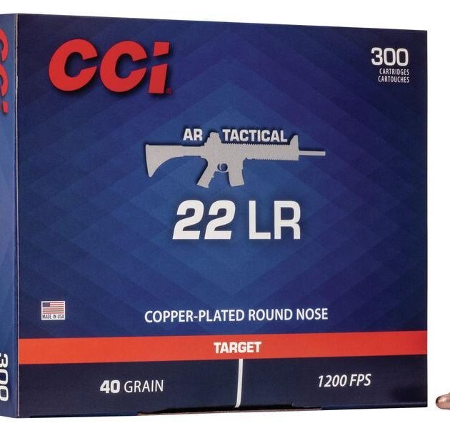 CCI AR Tactical Rimfire Ammuniton .22 LR 40 gr CPRN 1200 fps 300/ct