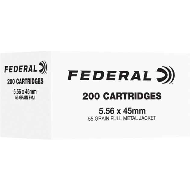 Federal American Eagle Rifle Ammunition 5.56mm 55gr FMJ 3165 fps 200/ct