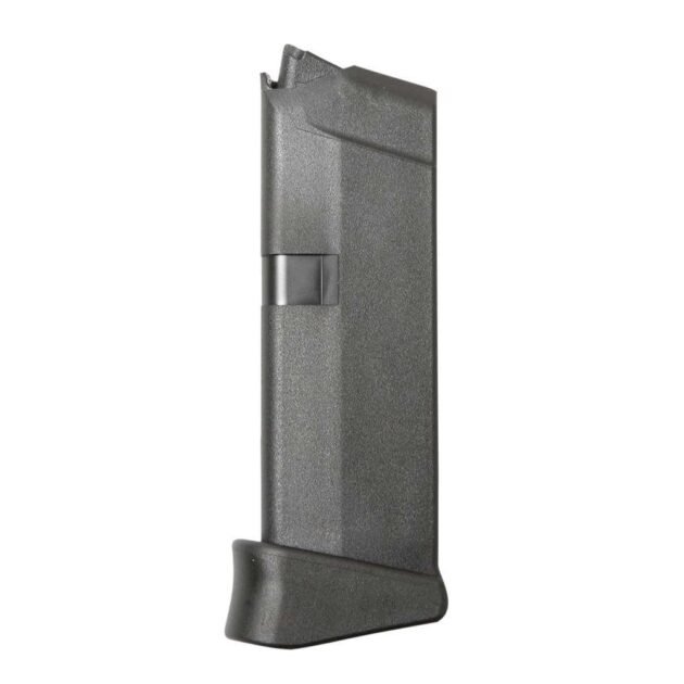 Glock Factory Original Glock 42 Magazine w/Extension Glock 42 .380 ACP Black Polymer 6/rd