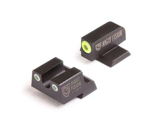 Perfect Dot NS Set w/Yellow Front +  Black Square Rear Fits Springfield XD