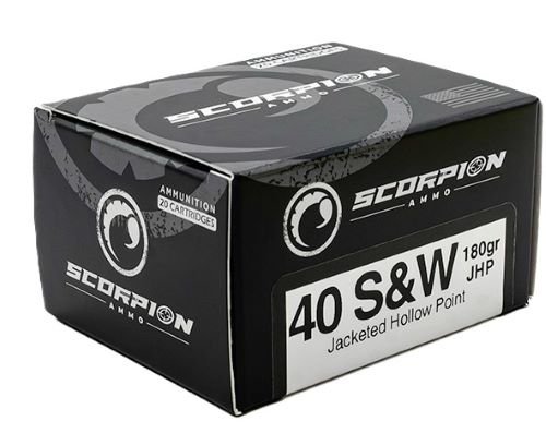 SCORPION 40 S&W - 180GR JHP 20RD 10BX/CS