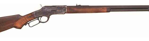 CIMARRON 1873 DELUXE 45LC - 24" OCTAGON CC/BLUED PG WALNUT
