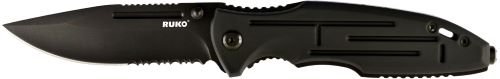RUKO FOLDER SPRING ASSIST - 3.25" ALUMINUM BLACK HANDLE