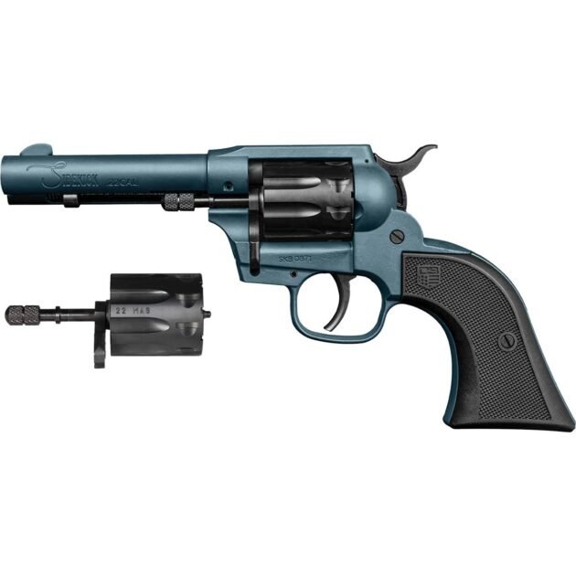 Diamondback Sidekick Checkered Polymer Grip Handgun .22 WMR/.22 LR 9rd Capacity 4.5" Barrel SA/DA Jesse James Blue