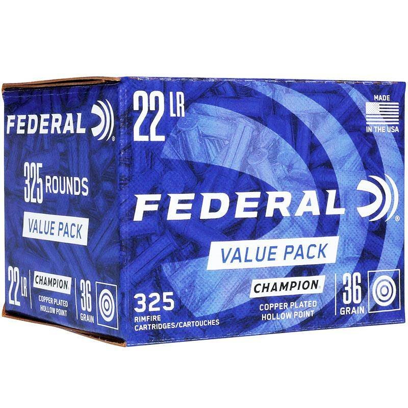 https3A2F2Fmedia.chattanoogashooting.com2Fimages2Fproduct2FFA7252Ffederal-champion-rimfire-value-pack-ammunition-22lr-36gr-cphp-1260-fps-325-ct-fa725.jpg