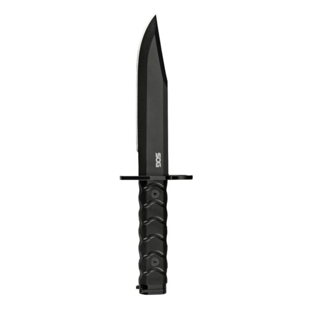 SOG Knives BAR15C Clip Point Bayonet Fixed Knife 7-1/10" Clip Point Blade Black