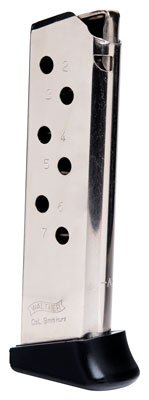 WALTHER MAGAZINE PPK/S 380ACP - 7RD FINGER REST NICKEL