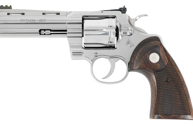 CLT TARGET PYTHON 357MAG 4.25 SS WALNUT GRIPS