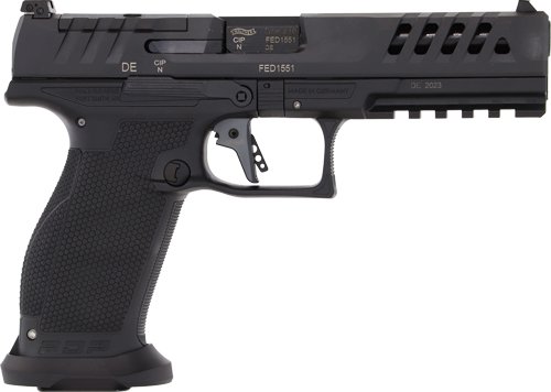 WALTHER PDP MATCH 9MM 5" OR - 10-SHOT BLACK POLYOMER FRAME