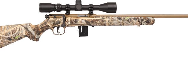 SAVAGE 93R17 XP CAMO 17HMR 21" - W/3-9X40 COYOTE/EVO BRUSH CAMO