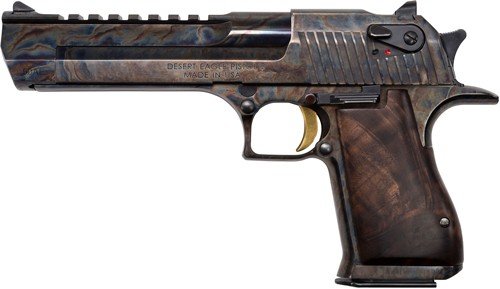 DESERT EAGLE MARK XIX 50AE - 6" CASE HARDENED WALNUT GRIP