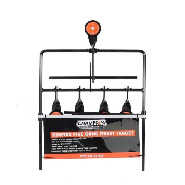 Champion Rimfire Five Gong Auto Reset Target Steel