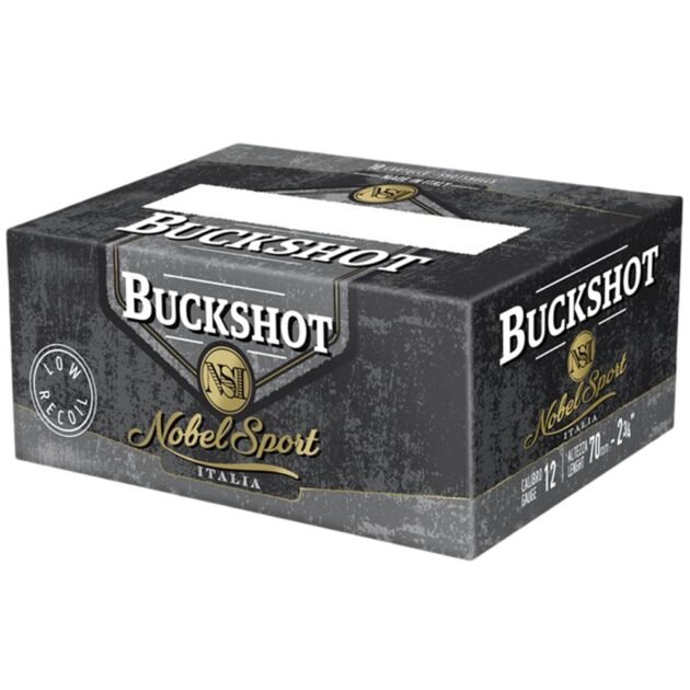 Noble Sport Buckshot Law Enforcement Shotshells 12ga 2-3/4" 9 pellet 1200 fps #00 250/ct (25-10/ct)