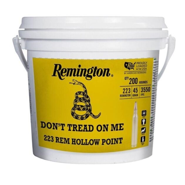 Remington UMC 250th Anniversary "Don't Tread On ME" Ammunition .223 Rem 45gr JHP 3550 fps 200/ct