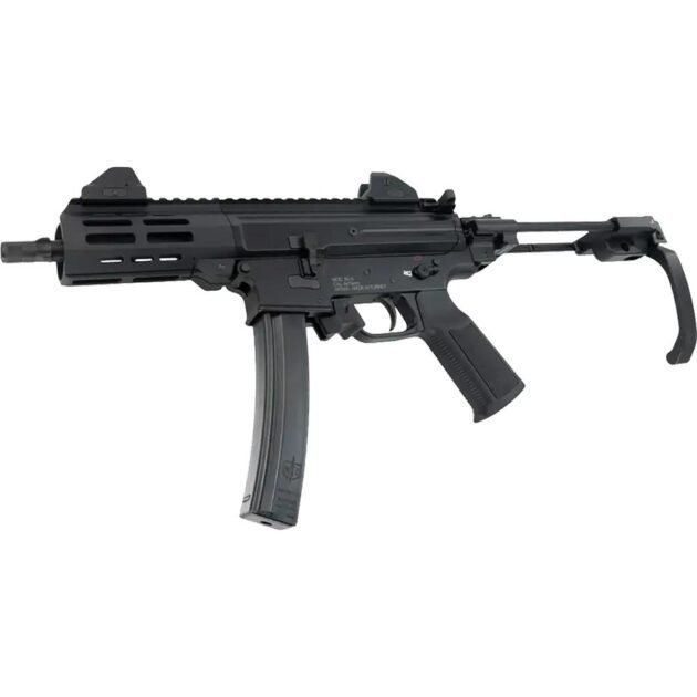 SDS Imports Mac IX Handgun 9mm Luger 30rd Magazines (2) 6.5" 1/2x28 Threaded Barrel Black with J-Brace