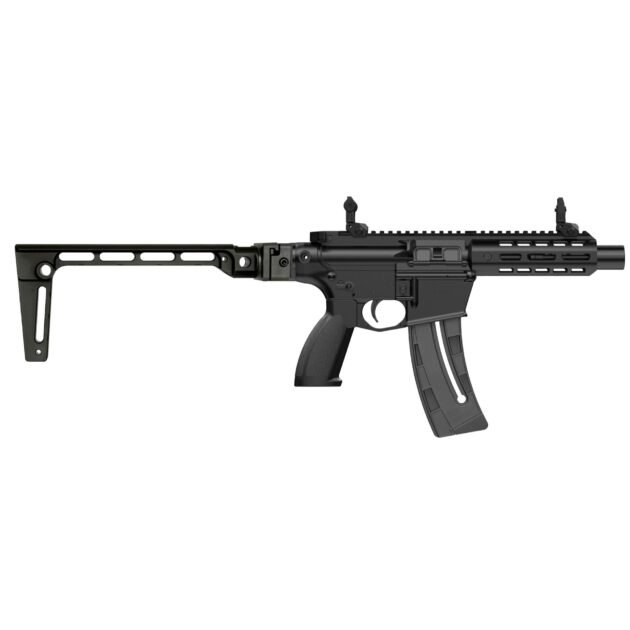 Retay RA1522 Pistol .22 LR 25rd Magazine 8" Threaded Barrel Black Aluminum M-LOK Forend Folding Stock