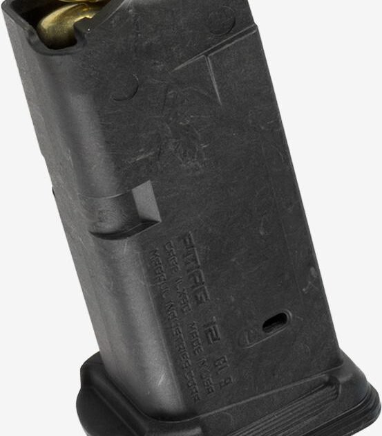 Magpul MAG674BLK PMAG 12 GL9 Rifle Magazine Black For Glock Model 26 9mm Luger 12/rd