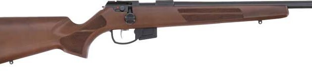 ANSCHUTZ 1761 HB 17HMR 18" TB - BLUED/WALNUT CLASSIC 2-STG