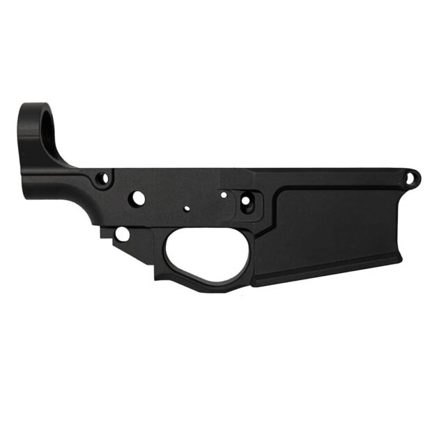 Combat Armory Billet AR-10 Lower Receiver Stripped with Mag Release and Ejector Black
