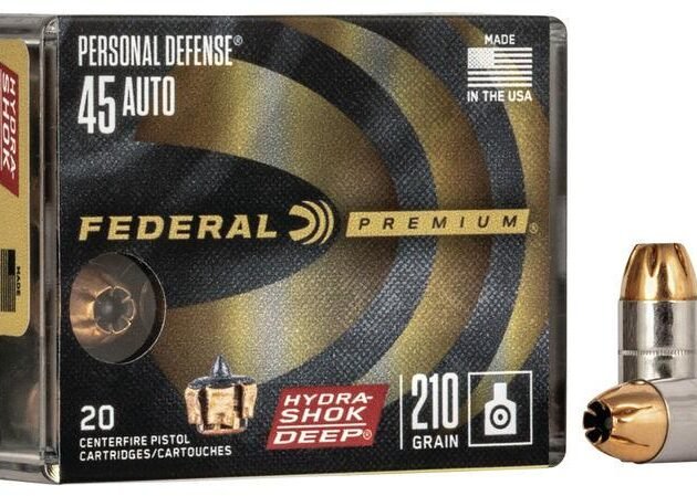 Federal Personal Defense Hydra-Shok Deep Handgun Ammuniton .45 ACP 210 gr HSD 980 fps 20/ct