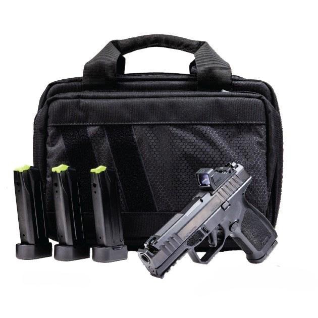 Rost Martin RM1C Comp Handgun Bundle 9mm Luger 15rd(1)&17(3) Magazines 4" Barrel Black Red Dot Pistol Case