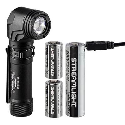 Streamlight Protac 90 X USB/Protac 90 X Black with Two CR123A Lithium Batteries and Holster 1000 Lumens